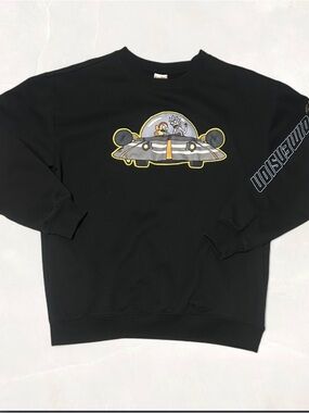 Rick and Morty Forever And Ever Sweatshirt Men’s Medium Black Grey Pullover